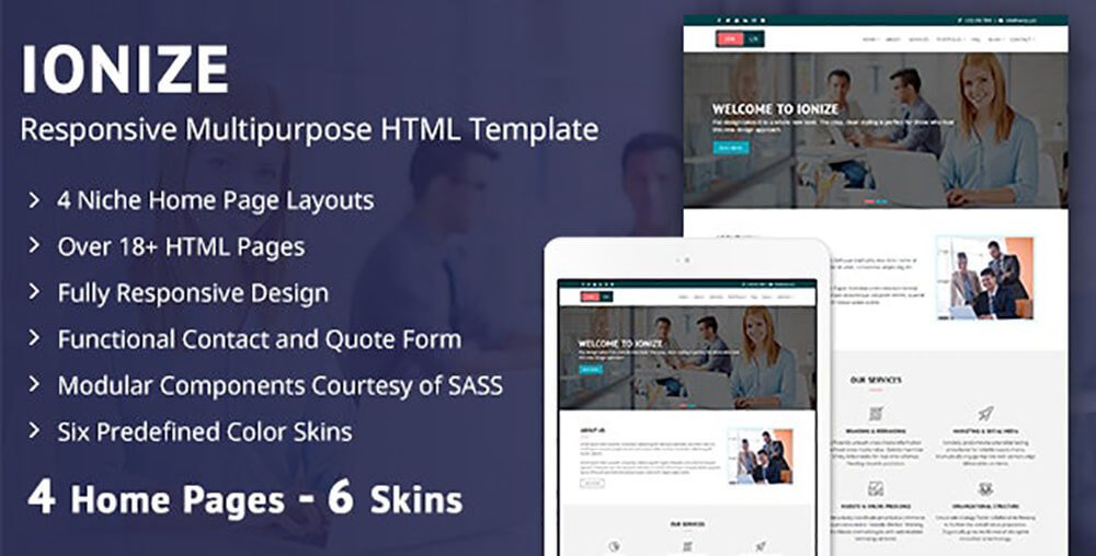 Ionize HTML template by Codexin Technologies