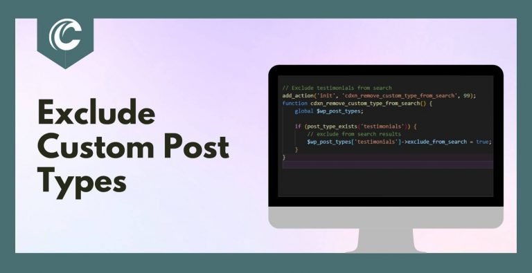 How to exclude custom post types from WordPress search result page by Codexin Technologies